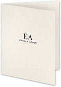 Stacked Moniker Thermography Printed Folded Note Cards by Carlson Craft