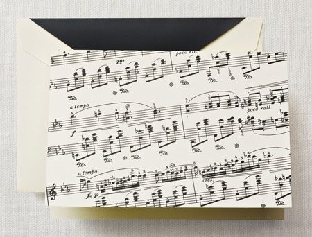 Boxed Stationery Sets by Crane - Sheet Music Note Boxed Stationery Sets by Crane - Sheet Music Note