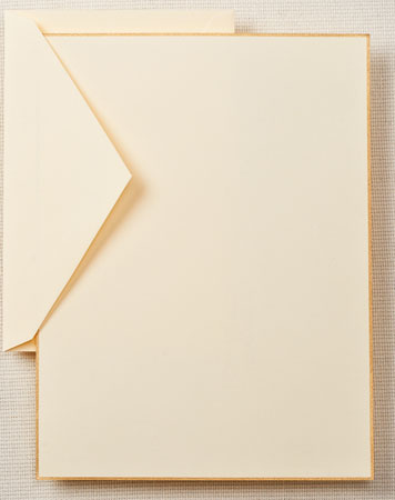 Boxed Stationery Sets by Crane - Gold Hand Bordered Half Sheet