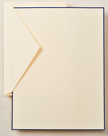 Boxed Stationery Sets by Crane - Regent Blue Bordered Half Sheet