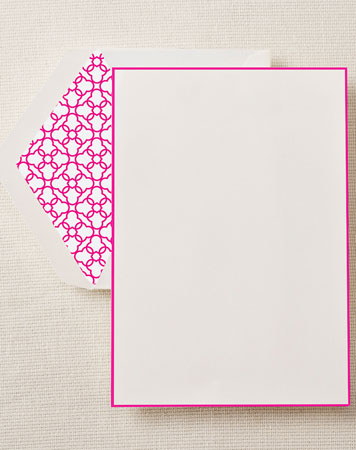 crane boxed stationery sets raspberry bordered half sheet half sheet stationery
