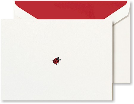 Boxed Stationery Sets by Crane - Hand Engraved Lady Bug Note