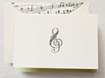 Crane Boxed Stationery Sets - Treble Clef Note