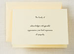 Crane Boxed Stationery Sets - Hand Engraved Ecru Sympathy Acknowledgement Note