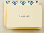 Boxed Stationery Sets by Crane - Navy Thank You Note with Fashion Liner