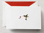 Crane Boxed Stationery Sets - Hand Engraved Hummingbird Note