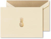 Crane Boxed Stationery Sets - Hand Engraved Pineapple Note