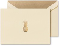 Boxed Stationery Sets by Crane - Hand Engraved Pineapple Note