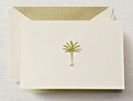 Crane Boxed Stationery Sets - Hand Engraved Palm Tree Note Crane Boxed Stationery Sets - Hand Engraved Palm Tree Note