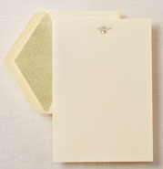 Crane Boxed Stationery Sets - Hand Engraved Bee Half Sheet Crane Boxed Stationery Sets - Hand Engraved Bee Half Sheet