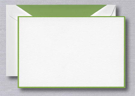 Boxed Stationery Sets by Crane - Spring Green Bordered Cards