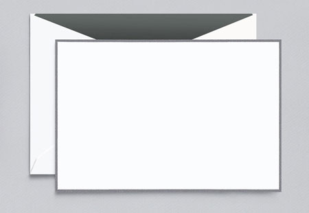 Boxed Correspondence Cards by Crane (Charcoal Bordered) Boxed Correspondence Cards by Crane (Charcoal Bordered)