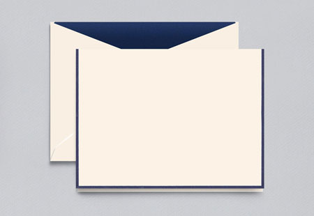 Boxed Thank You Notes by Crane (Navy Bordered Ecru)