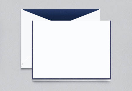 Boxed Thank You Notes by Crane (Navy Bordered White)