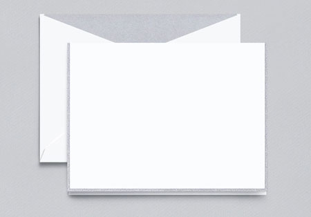 Boxed Thank You Notes by Crane (Silver Bordered) Boxed Thank You Notes by Crane (Silver Bordered)