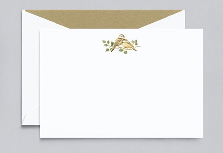 Boxed Correspondence Cards by Crane (Engraved Love Birds)