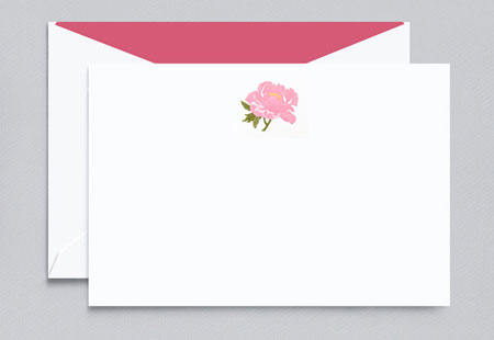 Boxed Correspondence Cards by Crane (Engraved Peony) Boxed Correspondence Cards by Crane (Engraved Peony)
