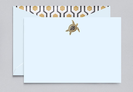 Boxed Correspondence Cards by Crane (Engraved Sea Turtle)
