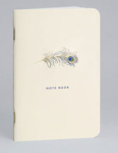 Non-Personalized Notebooks by Crane (Engraved Peacock Feather)