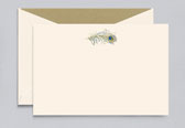 Boxed Correspondence Cards by Crane (Engraved Peacock Feather)