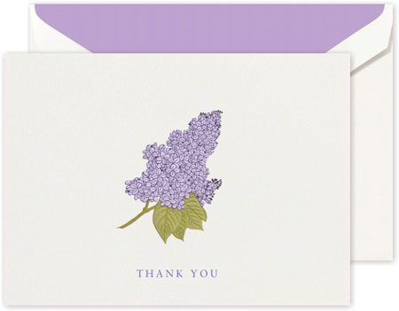 Boxed Thank You Notes by Crane (Engraved Lilac) Boxed Thank You Notes by Crane (Engraved Lilac)