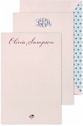 Crane & Co. - Perfectly Personalized Flat Cards (Light Pink Vertical Card - 2022)