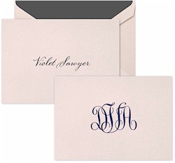 Crane & Co. - Perfectly Personalized Folded Cards (Light Pink Card - 2022)