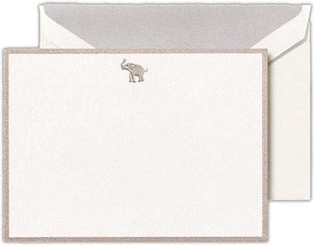 Boxed Correspondence Cards by Crane (Engraved Elephant) Boxed Correspondence Cards by Crane (Engraved Elephant)