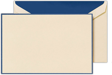 Boxed Correspondence Cards by Crane (Regent Blue Bordered Ecru) Boxed Correspondence Cards by Crane (Regent Blue Bordered Ecru)