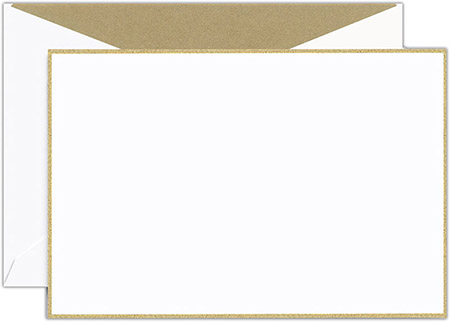 Boxed Correspondence Cards by Crane (Engraved Gold Bordered Pearl White) Boxed Correspondence Cards by Crane (Engraved Gold Bordered Pearl White)