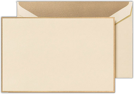Boxed Correspondence Cards by Crane (Gold Bordered Ecru) Boxed Correspondence Cards by Crane (Gold Bordered Ecru)