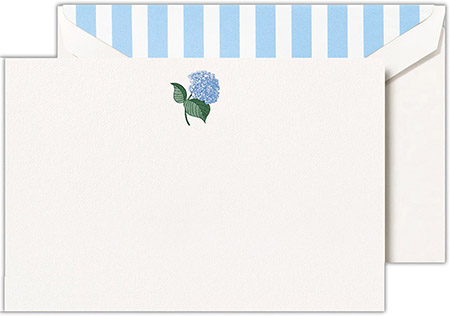 Boxed Correspondence Cards by Crane (Engraved Blue Hydrangea) Boxed Correspondence Cards by Crane (Engraved Blue Hydrangea)