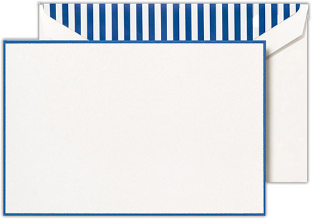 Boxed Correspondence Cards by Crane (Regent Blue Bordered Pearl White) Boxed Correspondence Cards by Crane (Regent Blue Bordered Pearl White)
