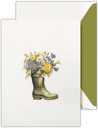 Boxed Folded Notes by Crane (Rain Boot) Boxed Folded Notes by Crane (Rain Boot)