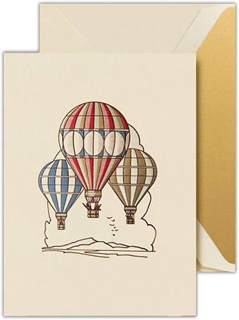 Boxed Folded Notes by Crane (Engraved Hot Air Balloons) Boxed Folded Notes by Crane (Engraved Hot Air Balloons)