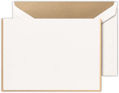 Boxed Folded Notes by Crane (Engraved Gold Pearl White Bordered) Boxed Folded Notes by Crane (Engraved Gold Pearl White Bordered)