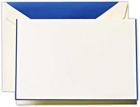 Boxed Folded Notes by Crane (Regent Blue Bordered Ecru) Boxed Folded Notes by Crane (Regent Blue Bordered Ecru)