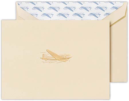 Boxed Folded Notes by Crane (Engraved Vintage Airplane) Boxed Folded Notes by Crane (Engraved Vintage Airplane)