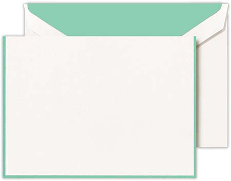 Boxed Folded Notes by Crane (Aqua Bordered Pearl White) Boxed Folded Notes by Crane (Aqua Bordered Pearl White)