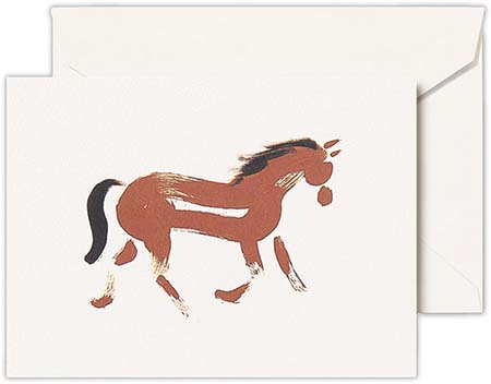 Boxed Folded Notes by Crane (Brushstroke Horse) Boxed Folded Notes by Crane (Brushstroke Horse)