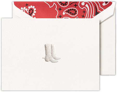Boxed Folded Notes by Crane (Engraved Cowboy Boots) Boxed Folded Notes by Crane (Engraved Cowboy Boots)