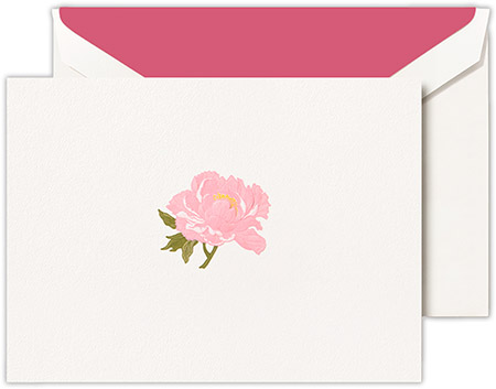 Boxed Folded Notes by Crane (Engraved Peony) Boxed Folded Notes by Crane (Engraved Peony)
