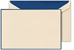 Boxed Correspondence Cards by Crane (Regent Blue Bordered Ecru)