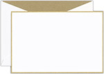 Boxed Correspondence Cards by Crane (Engraved Gold Bordered Pearl White)