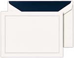 Boxed Folded Notes by Crane (Navy Triple Hairline Frame)