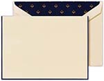 Boxed Folded Notes by Crane (Navy Bordered Fleur De Lis)