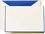 Boxed Folded Notes by Crane (Regent Blue Bordered Ecru)