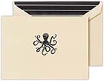 Boxed Folded Notes by Crane (Engraved Octopus)