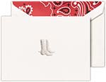 Boxed Folded Notes by Crane (Engraved Cowboy Boots)