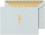 Boxed Folded Notes by Crane (Engraved Seahorse)